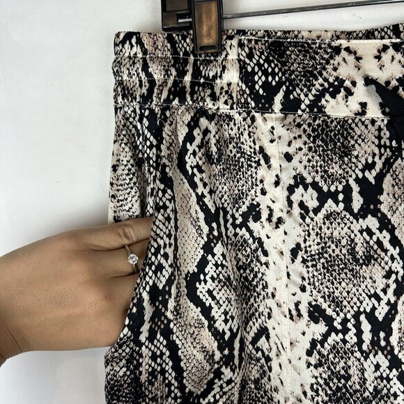 Cami NYC Size Small Zoe Silk Joggers Pants Snakeskin Python Beige - Picture 5 of 7